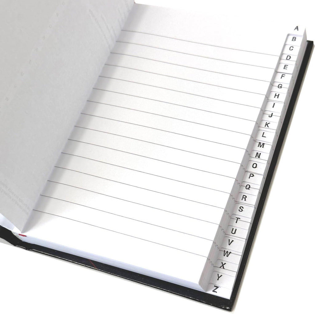 A6 Hard Cover Index Notebook – 192 Pages, A-Z Tabbed