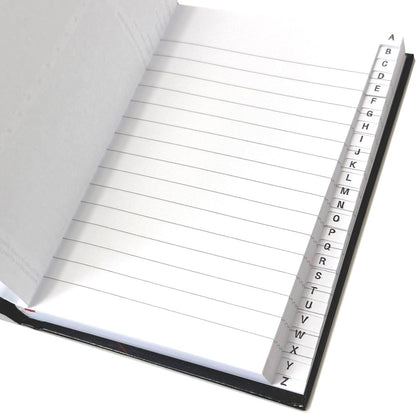 A6 Hard Cover Index Notebook – 192 Pages, A-Z Tabbed