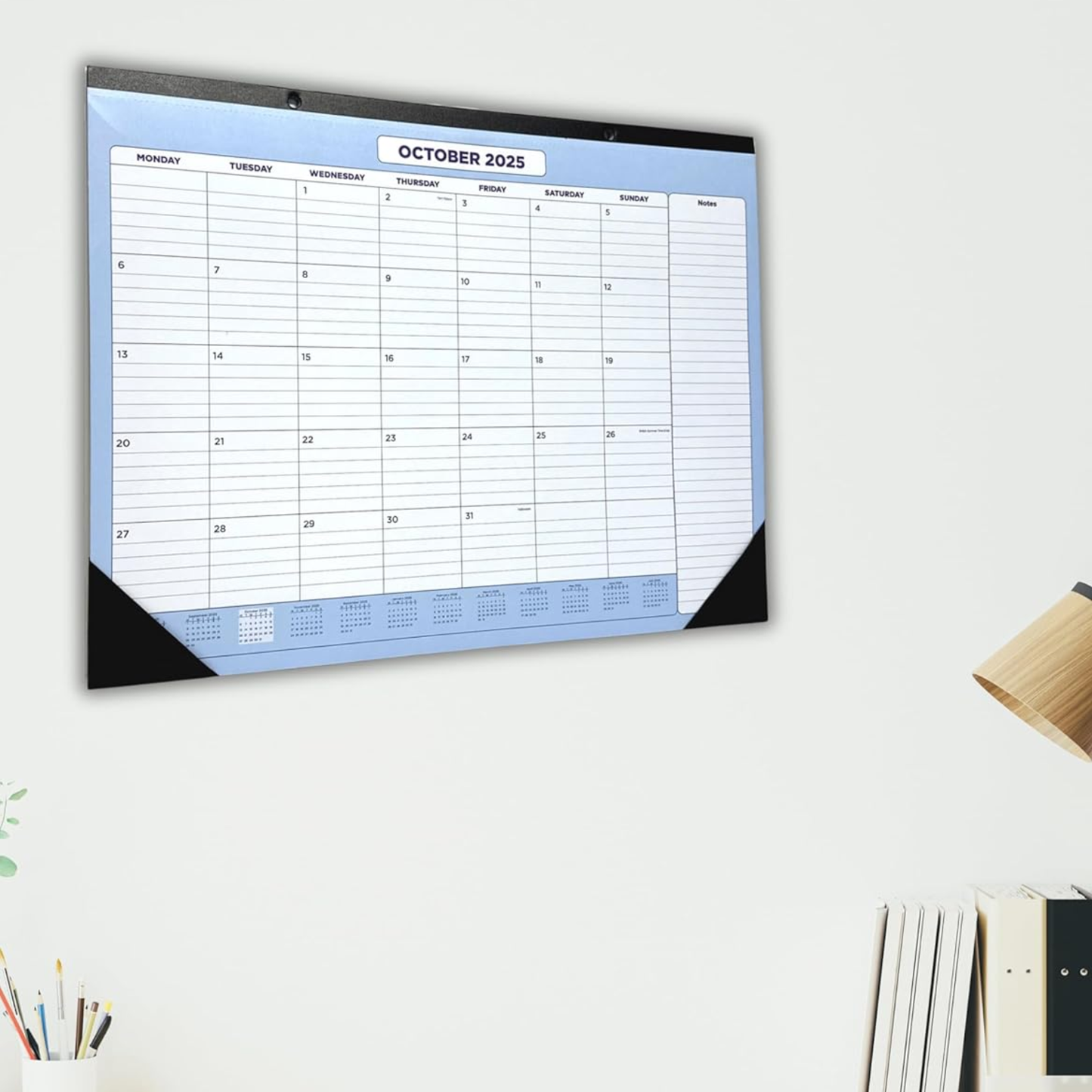 A3 Large Monthly Planner Pad | 15-Month Desk Calendar Oct 2025–Dec 2026 | One Month Per Page with Notes