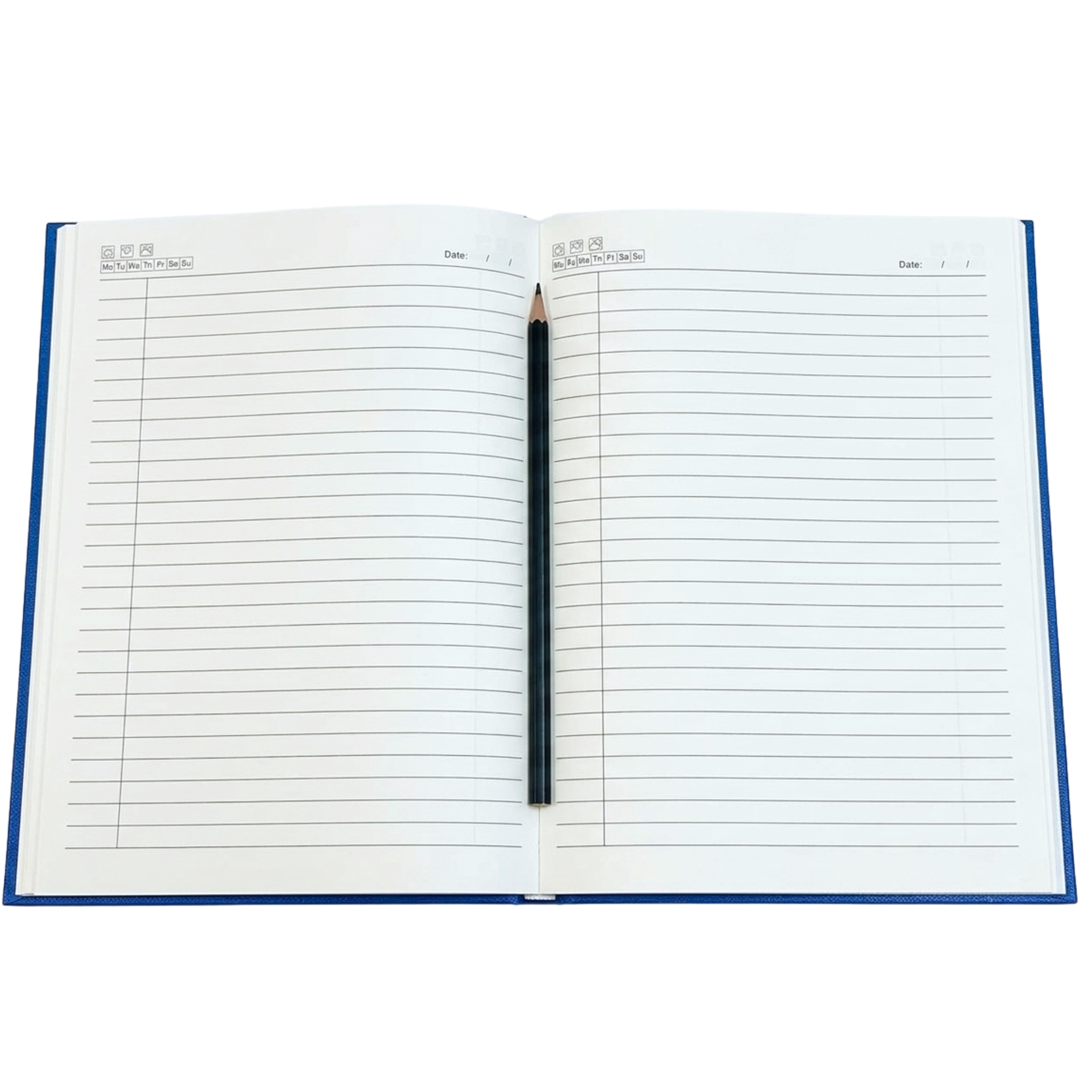A4 Hardback Notebook 160 Pages 100gsm Lined Ruled with Margin Red Black Blue