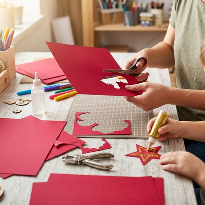 A2 Red Card 180gsm | Thick Craft Cardstock | Pack of 10 Sheets