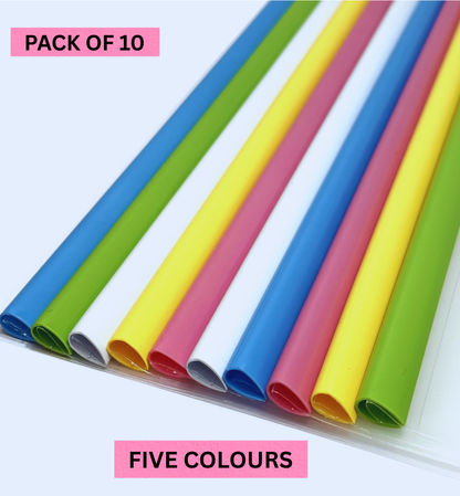 A4 Sliding Bar Report Covers – Pack of 10 Assorted Pastel Colours