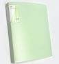 A4 display book folder in pastel green with 10,20,30,40 or 60 pockets
