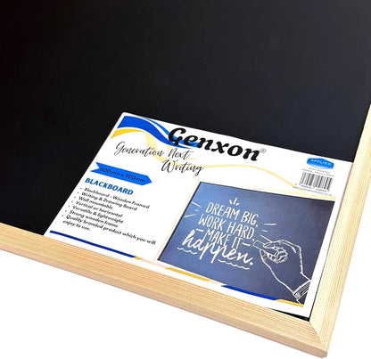 Genxon Wooden Framed Black Chalk Boards – 90x60cm, 60x40cm & 40x30cm for Home, Office & School