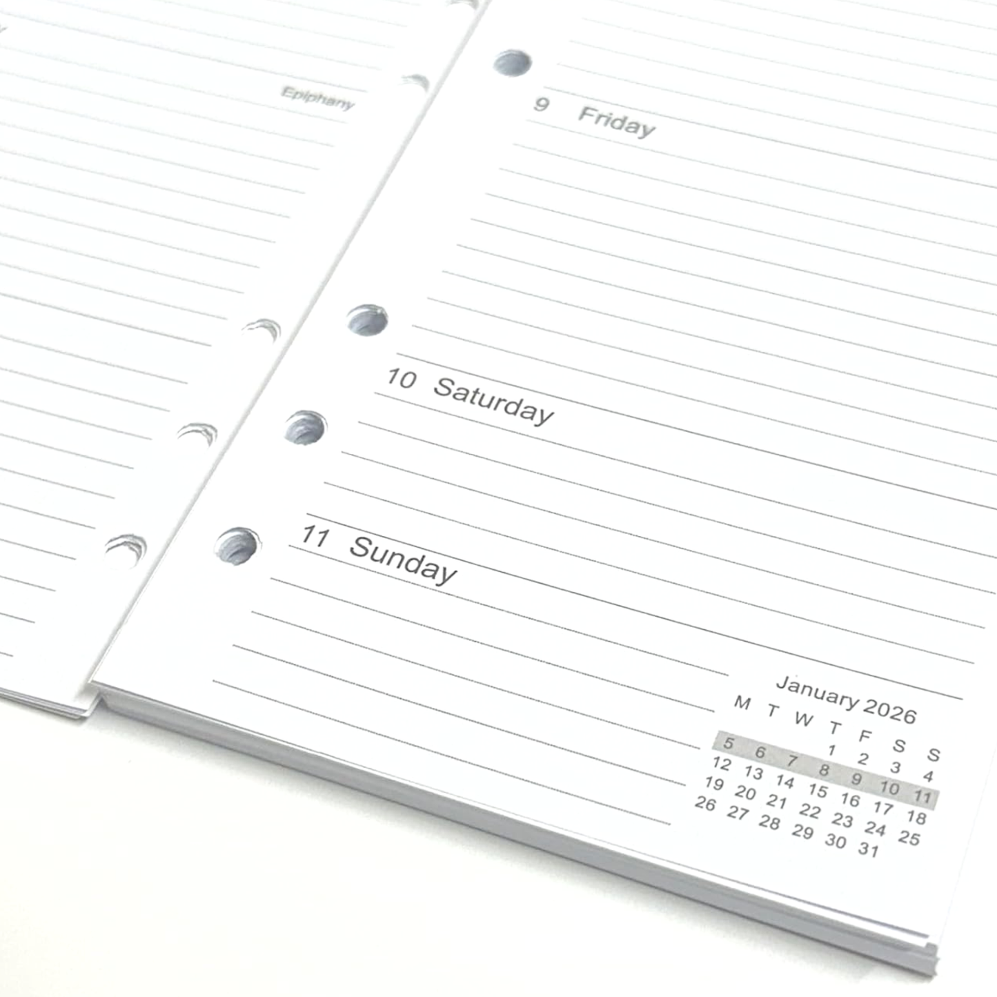2026 Personal Diary Refill – Week on Two Pages, Filofax Compatible