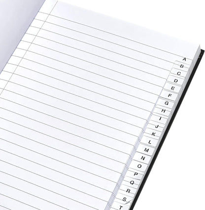 A5 Hard Cover A-Z Index Notebook with Tabbed Organiser