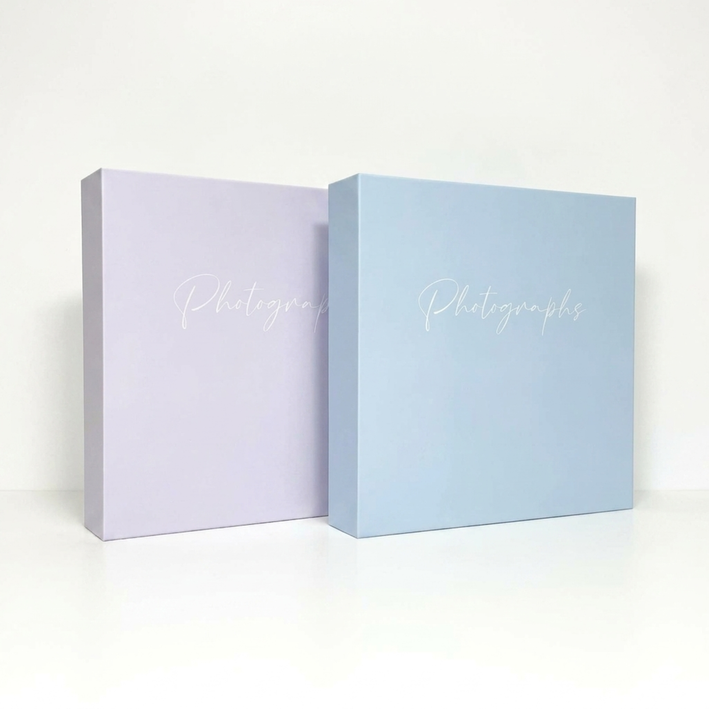 Pastel Hardback Photo Album – 200 Slip-In Photos | Blue & Lilac | 22x22cm
