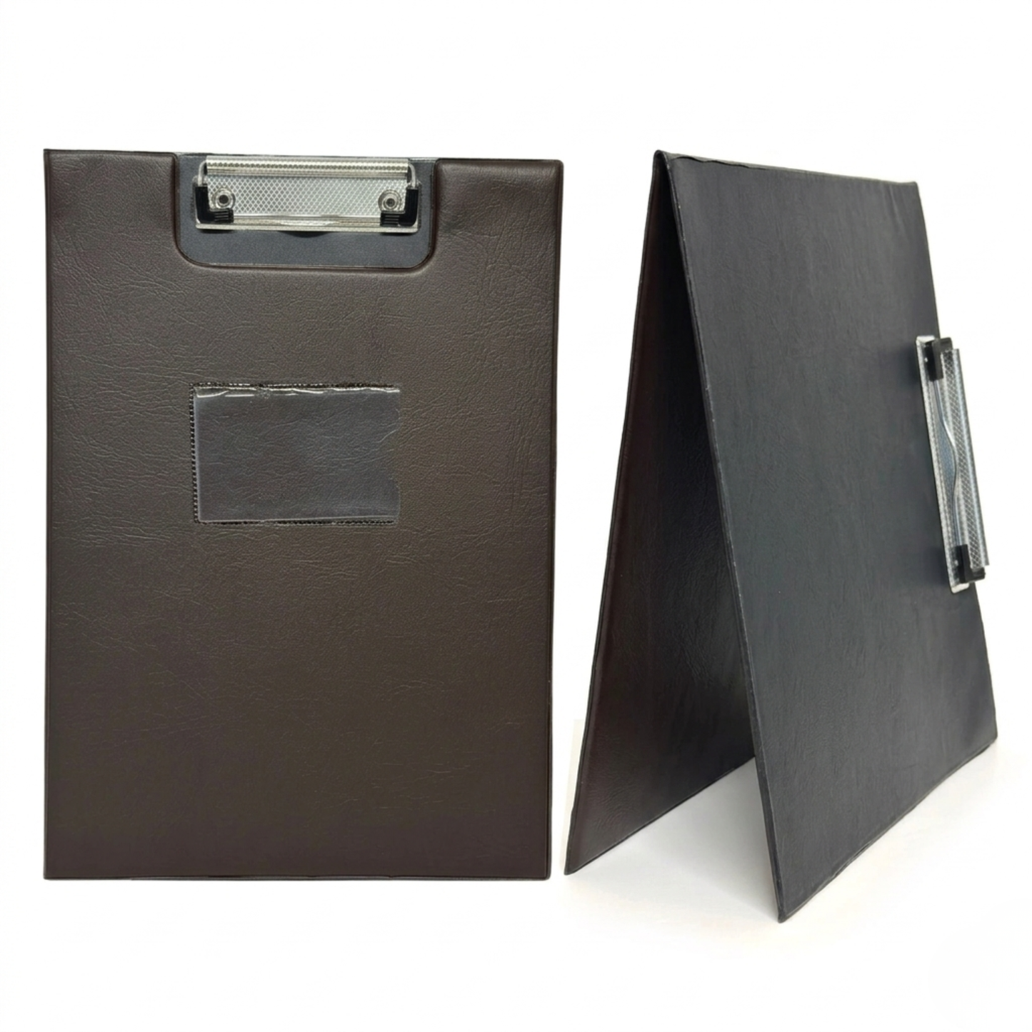 A4 Clipboard Folder | Leatherette Fold-Over Document Holder | Metal Clip & Inner Pocket | 4 Colours
