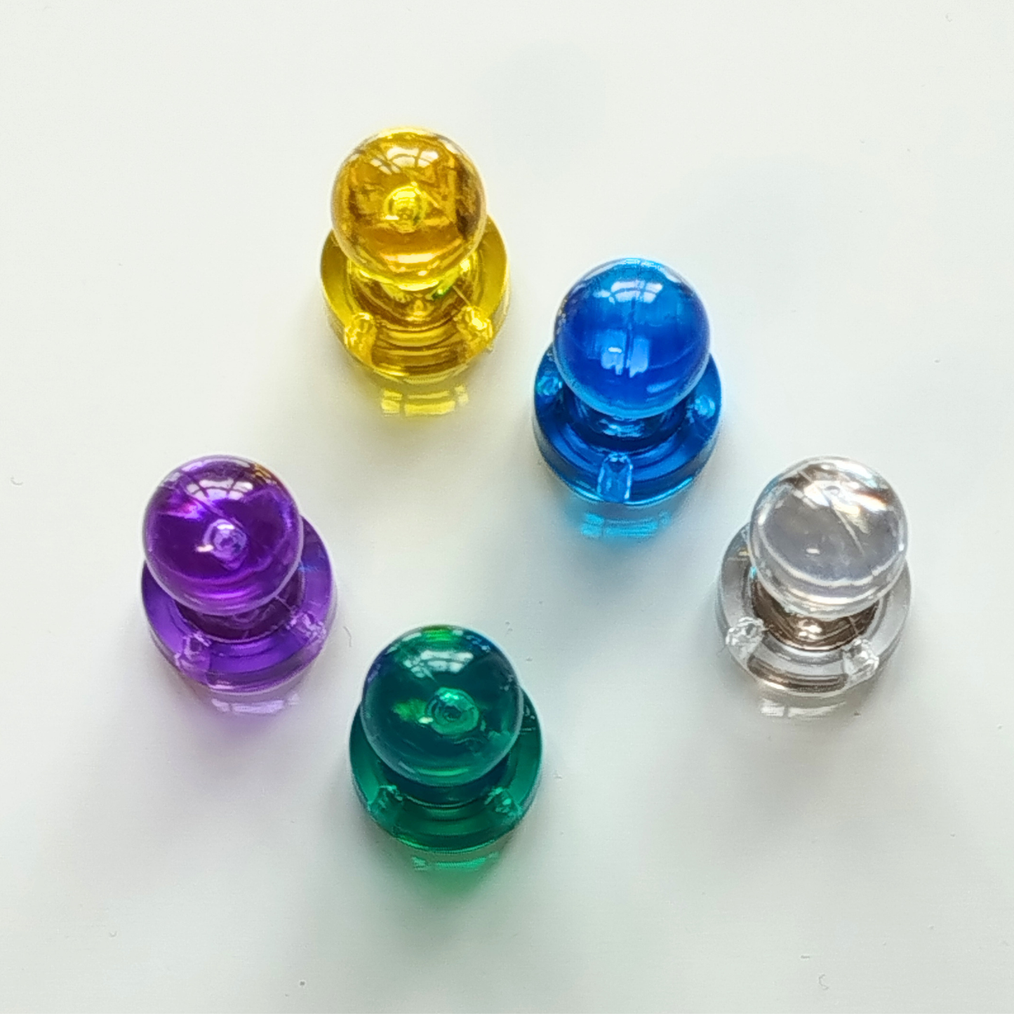 Colourful Strong Magnetic Push Pin Magnets – Pack of 25 (5 Assorted Colours)