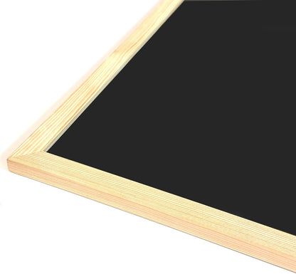 Genxon Wooden Framed Black Chalk Boards – 90x60cm, 60x40cm & 40x30cm for Home, Office & School