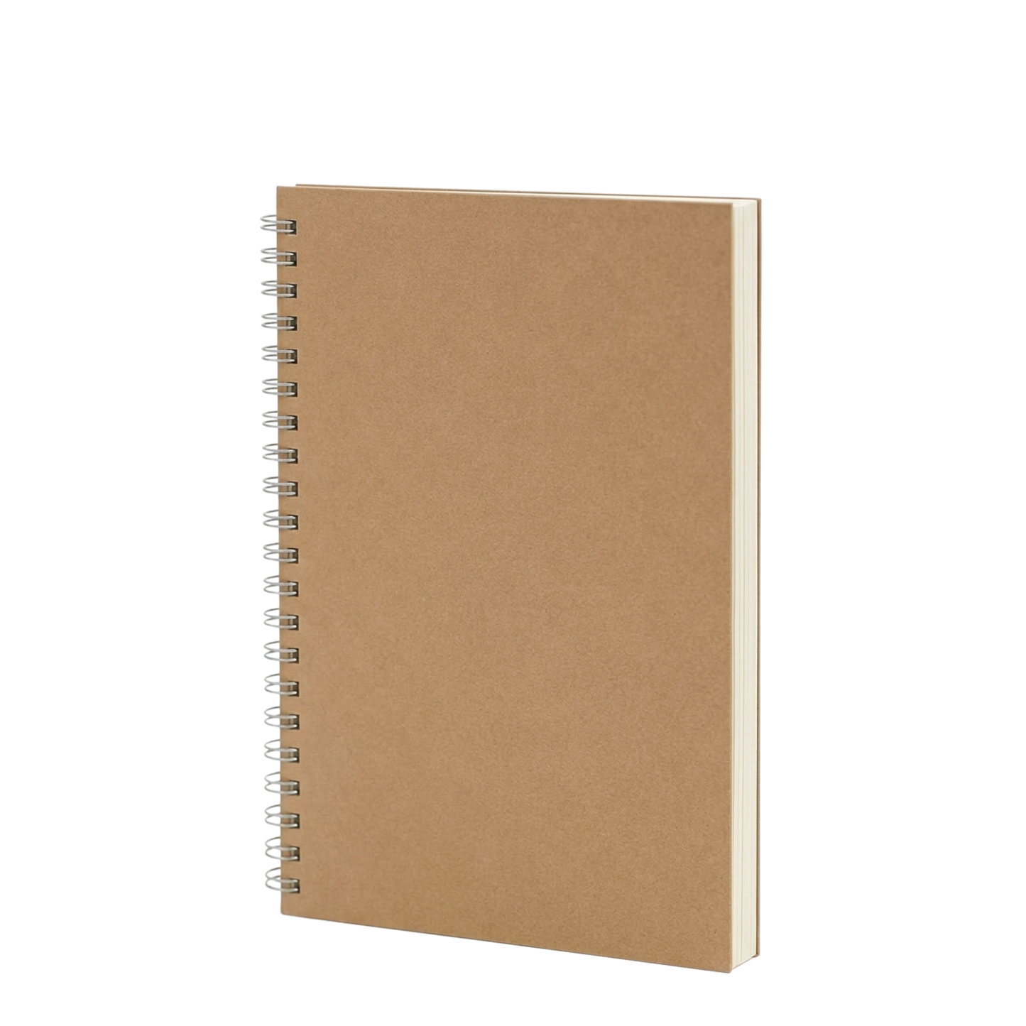 Lined Notebook – Spiral Wirebound Writing Journal | Kraft Cover | Wide Ruled | 80 Sheets | A4 & A5