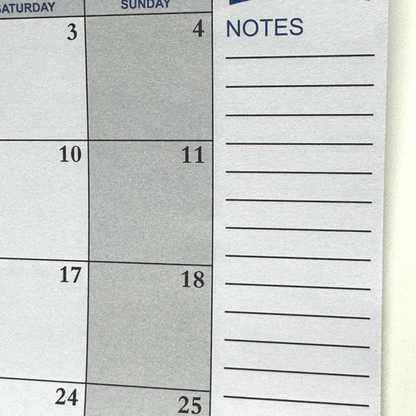 2026 Easy Glance Calendar | Month to View | Notes | Wall & Desktop Planner
