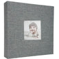 Large Photo Album 6x4 200 Pockets – Slip-In Memo Photo Book | Linen Hardcover, Personalised Cover Window | Family, Wedding & Holiday Memories (Black, Blue, Grey)