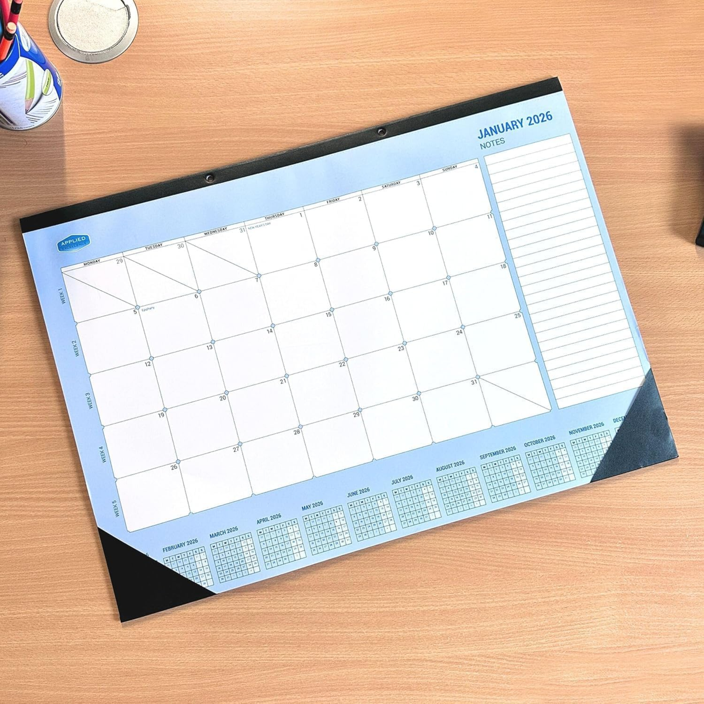 A2 Desk Calendar 2026 | Large Month to View Organiser Planner Pad | Jan–Dec | Home Office School
