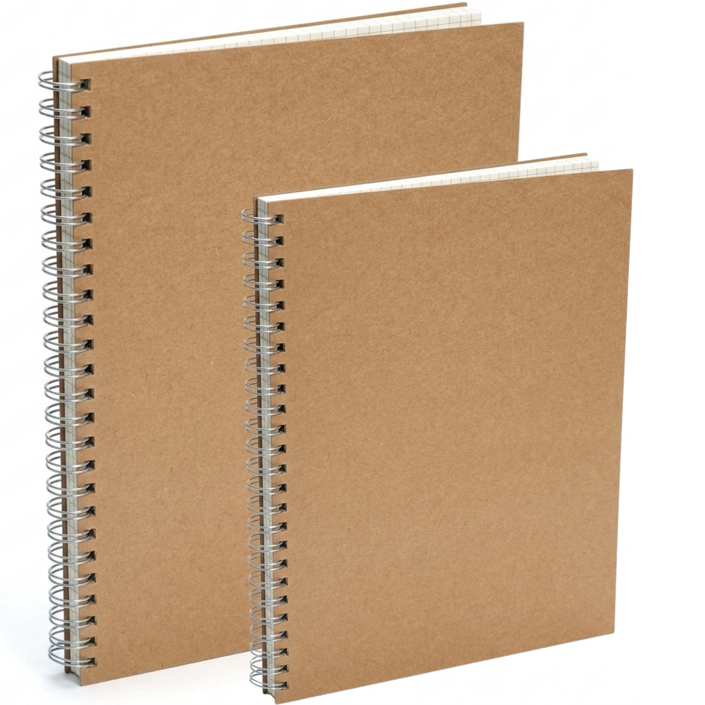 Maths Notebook | Brown Kraft Cover | 5mm Graph Paper Spiral Pad | A4 & A5
