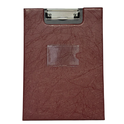 A4 Clipboard Folder | Leatherette Fold-Over Document Holder | Metal Clip & Inner Pocket | 4 Colours