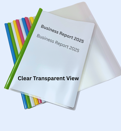 A4 Sliding Bar Report Covers – Pack of 10 Assorted Pastel Colours
