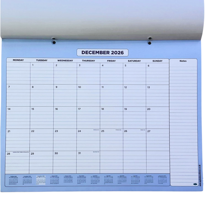 A3 Large Monthly Planner Pad | 15-Month Desk Calendar Oct 2025–Dec 2026 | One Month Per Page with Notes