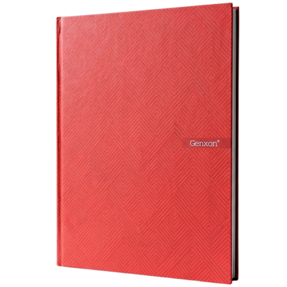 A4 Hardback Notebook 160 Pages 100gsm Lined Ruled with Margin Red Black Blue