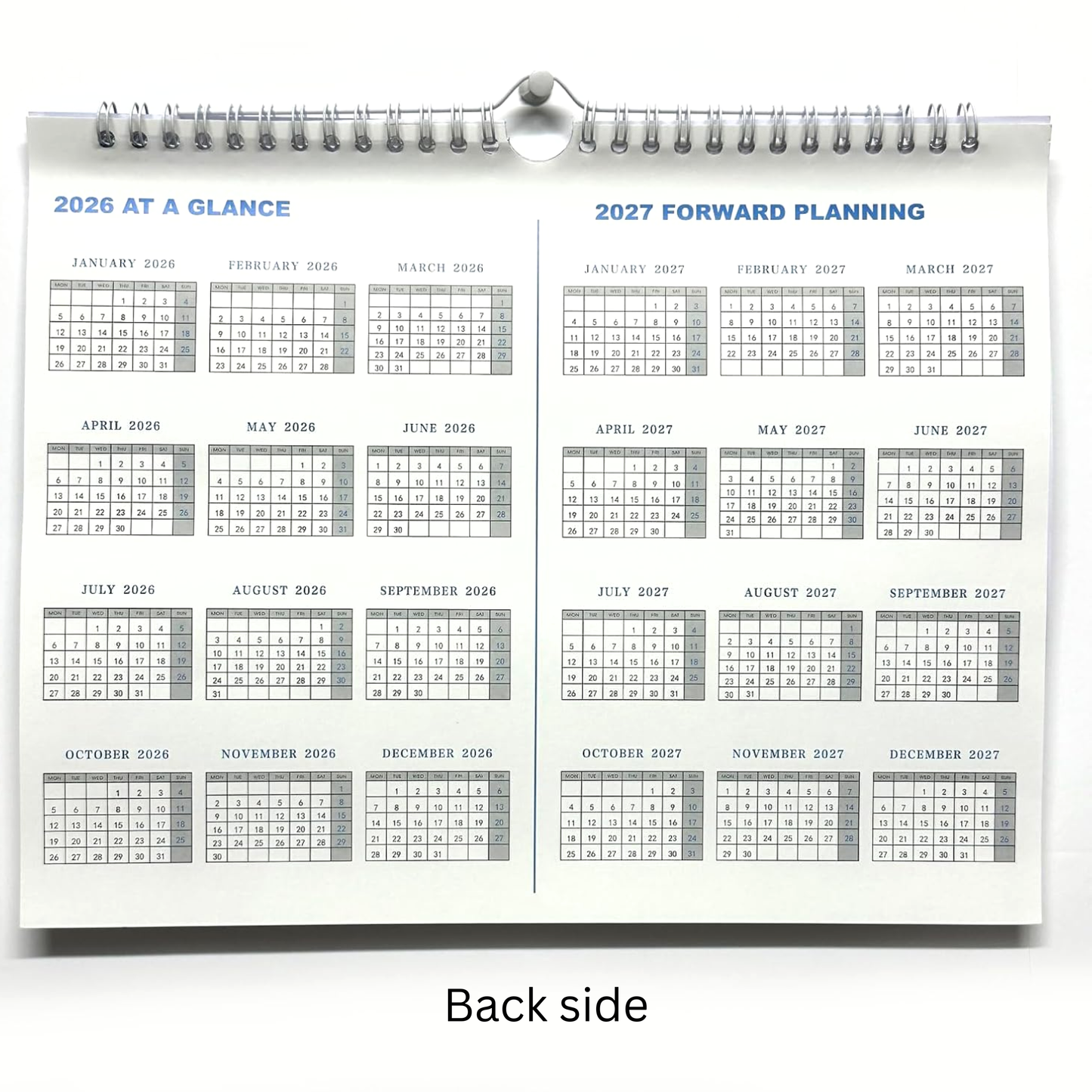 2026 Easy Glance Calendar | Month to View | Notes | Wall & Desktop Planner