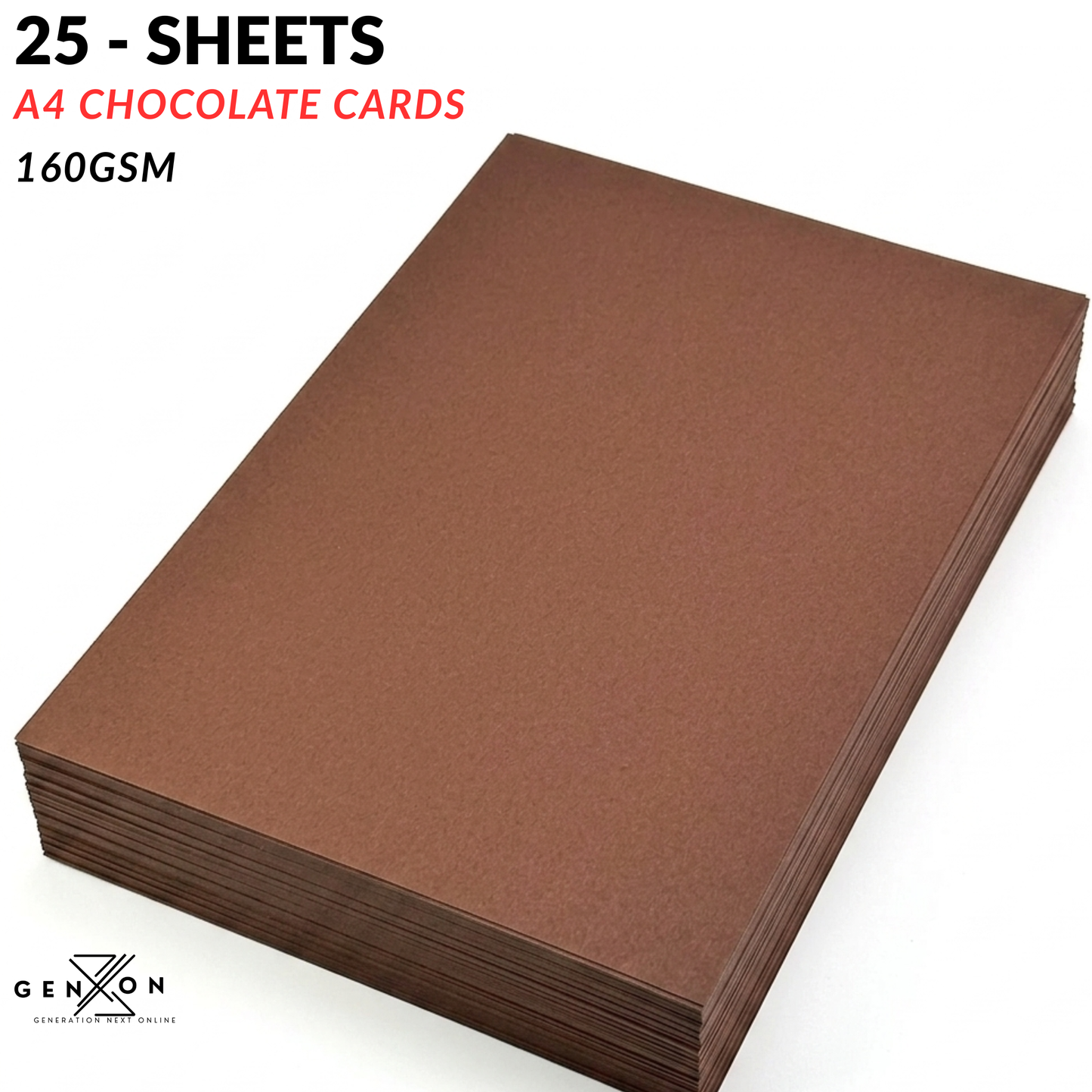  A4 chocolate cards-160gsm -pack of 25 sheets- arts crafts DIY Activity use