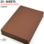  A4 chocolate cards-160gsm -pack of 25 sheets- arts crafts DIY Activity use