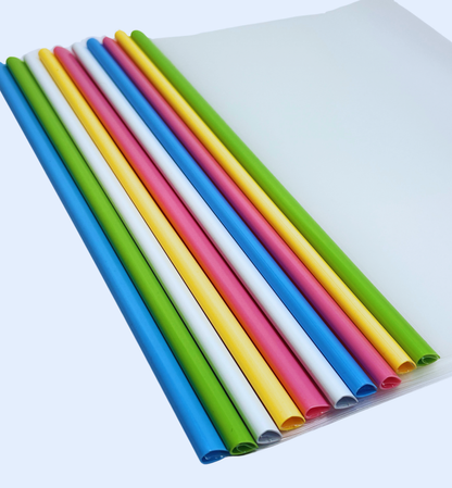 A4 Sliding Bar Report Covers – Pack of 10 Assorted Pastel Colours