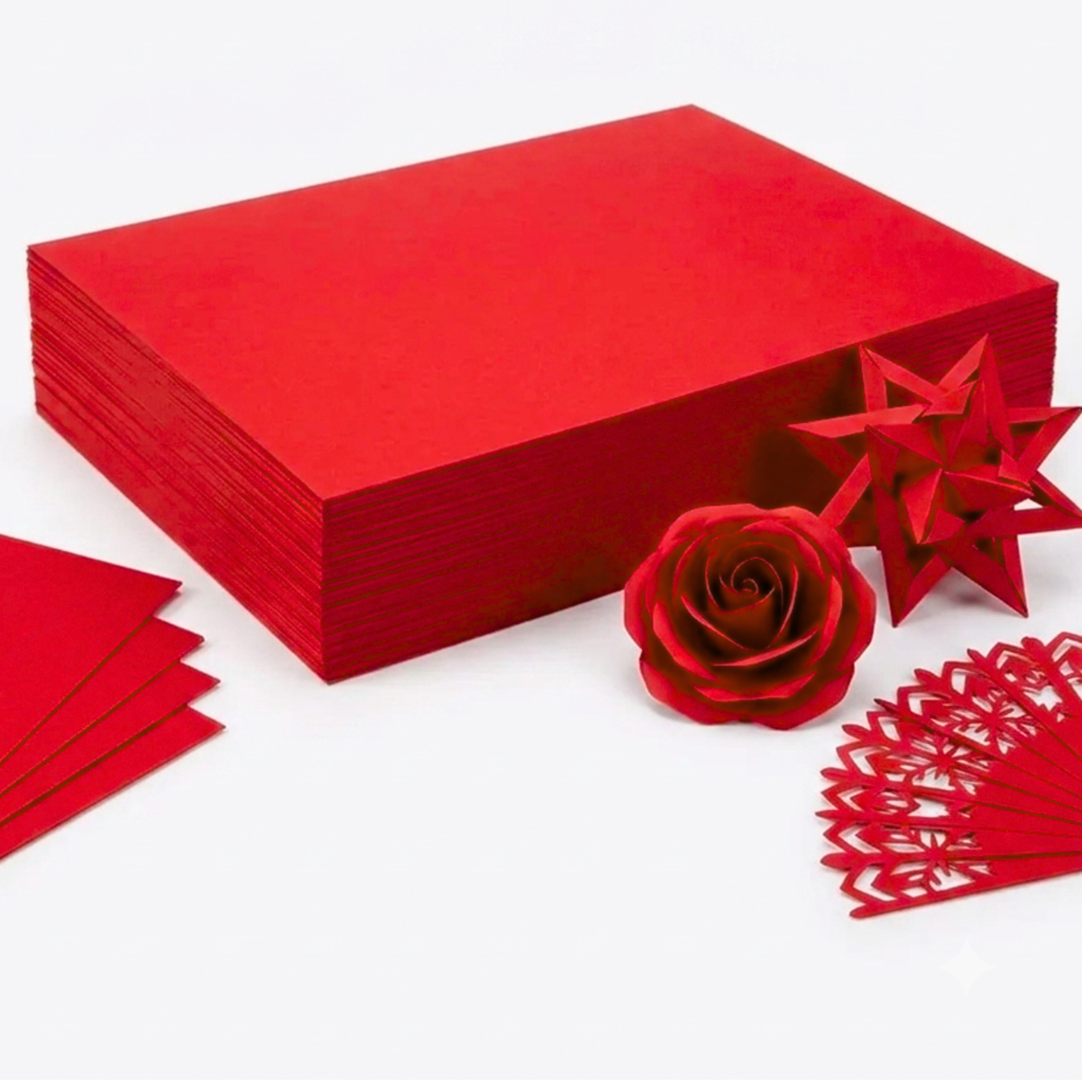 A2 Red Card 180gsm | Thick Craft Cardstock | Pack of 10 Sheets