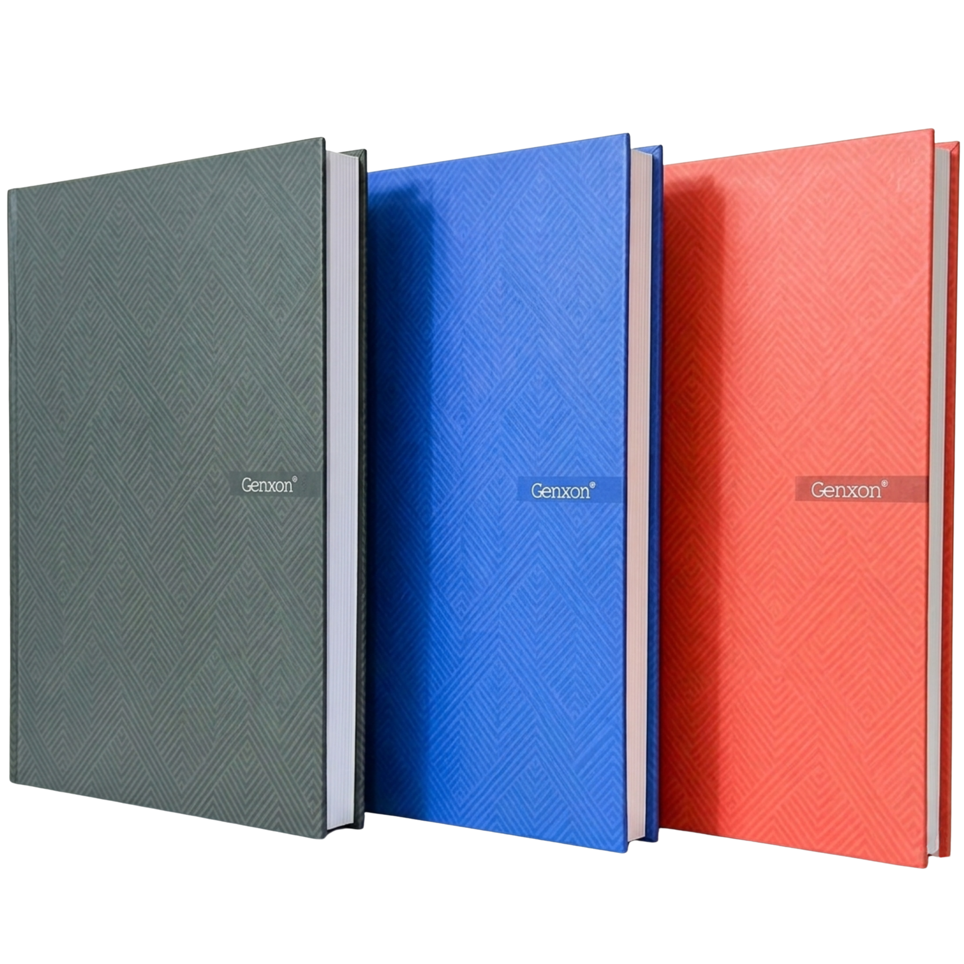 HARDCOVER NOTEBOOK RULED LINED PAGES. RED, BLACK & BLUE COLOUR