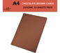 A4 chocolate brown cards with 50 sheets pack on a white background