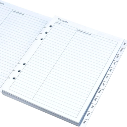 REFILL DIARY PAGES FILOFAX COMPATIBLE  A5 PLANNER INSERT 2026