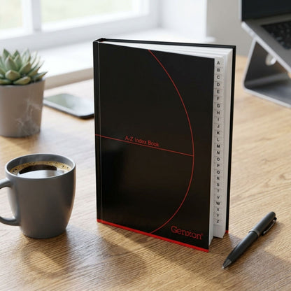 GenXon A-Z Index Notebook A5 | Tabbed Organiser | 192 Ruled Pages | Stay Organised