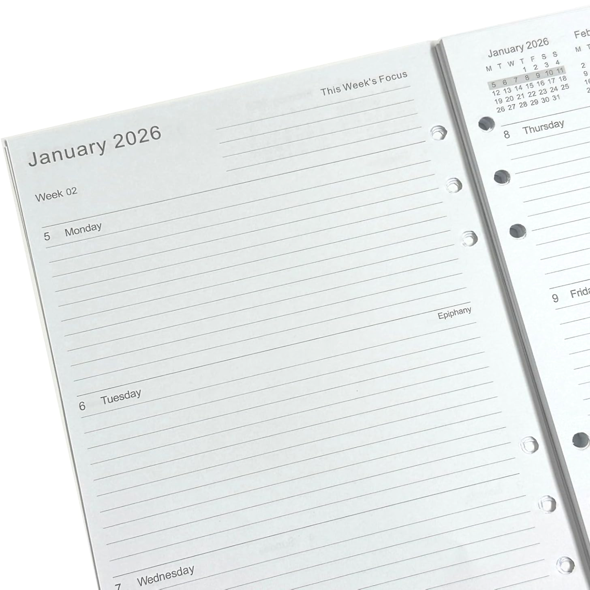 week n two pages diary