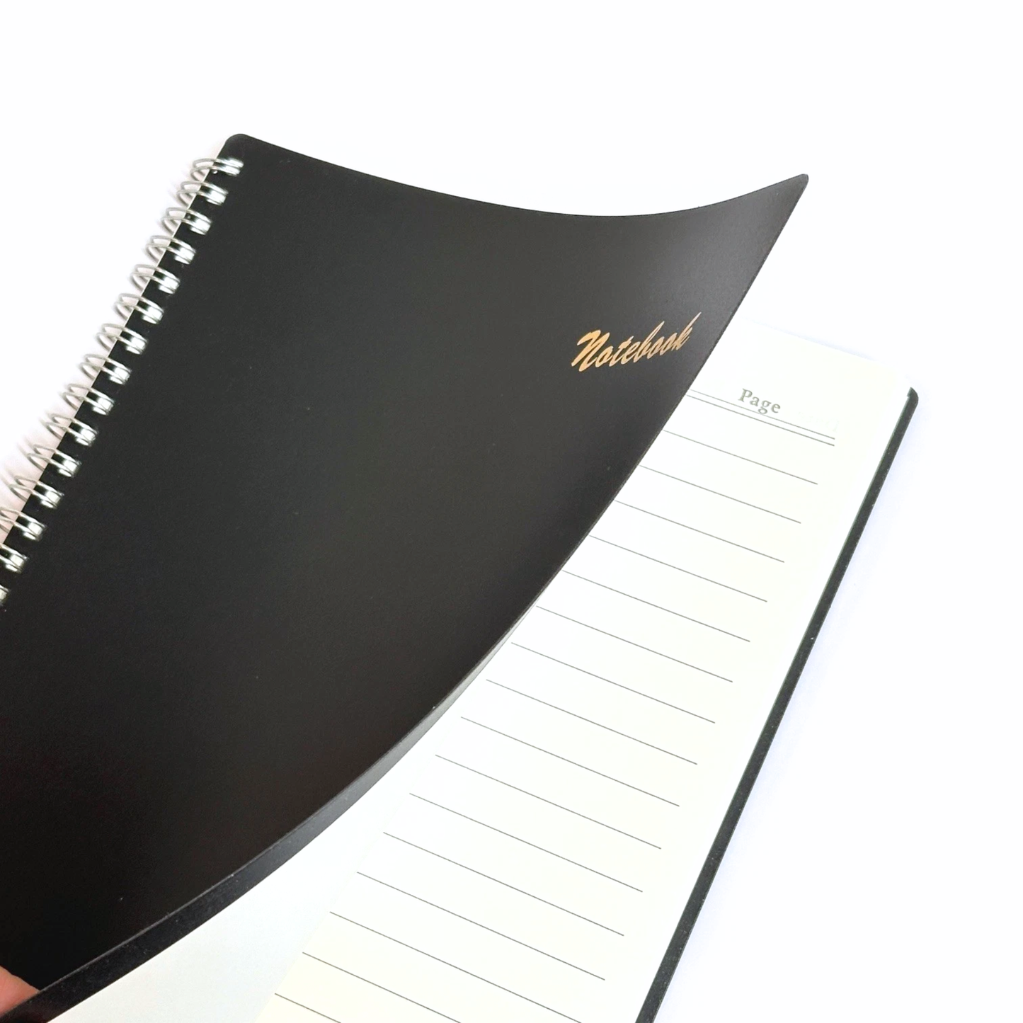 Spiral Notebook – 160 Lined Pages | 80gsm Wide Ruled | Black Wipeable Cover | A5 & B5