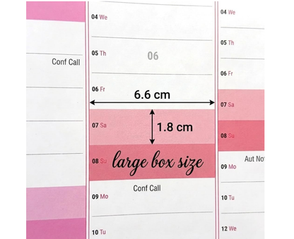 A1 Wall Planner 2026 | Colour-Coded Monthly Calendar | Highlighted Weekends | Week Numbers | Large Writing Boxes
