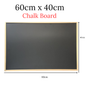 Genxon Wooden Framed Black Chalk Boards – 90x60cm, 60x40cm & 40x30cm for Home, Office & School