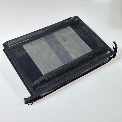 A4 Mesh Document Bag with Zip – Large Tote, Medium & Small Pouch