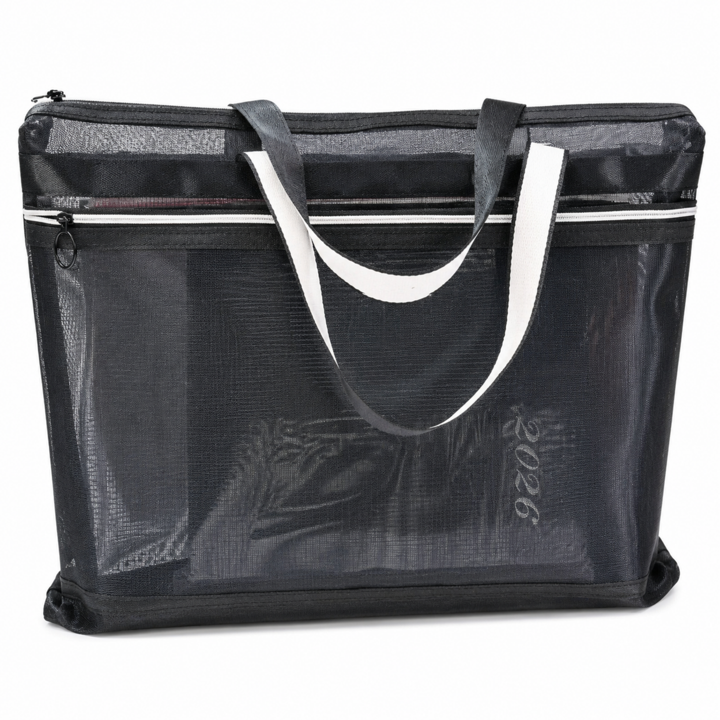 A4 Mesh Document Bag with Zip – Large Tote, Medium & Small Pouch