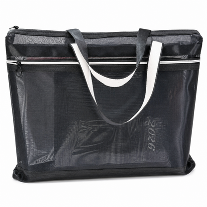A4 Mesh Document Bag with Zip – Large Tote, Medium & Small Pouch