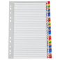 A4 index dividers with  1- 31 numbered tabs ring binder lever arch file subject dividers