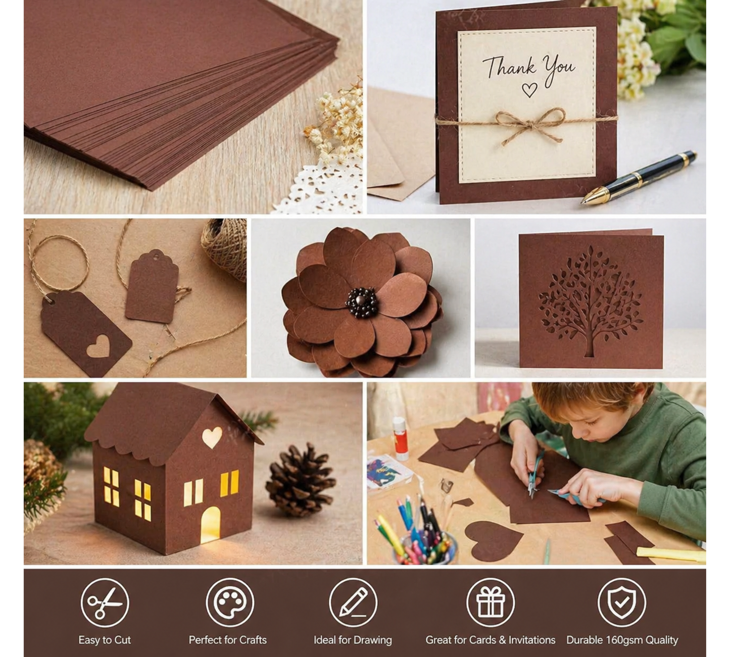 A4 Cards – Pack of 25 Sheets | Premium Heavyweight Cardstock- 4 colours