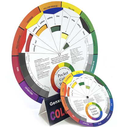 Colour wheel large and a small pocket colour mixing guide 