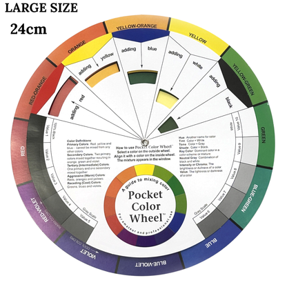 large size colour wheel 24cm arts & crafts, painting, colour mixing guide for Artist