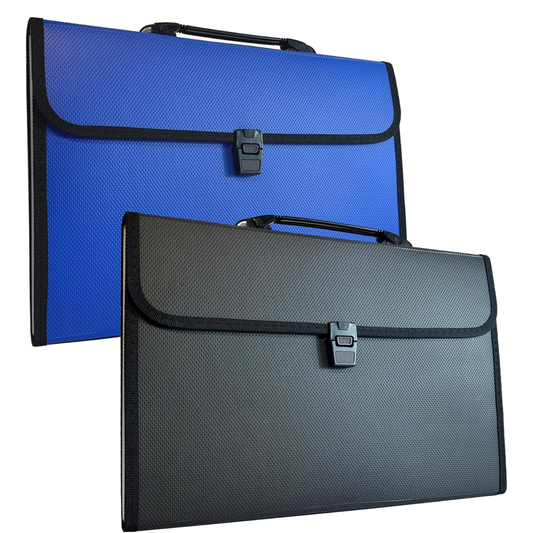 13 pocket expanding file folder blue or black